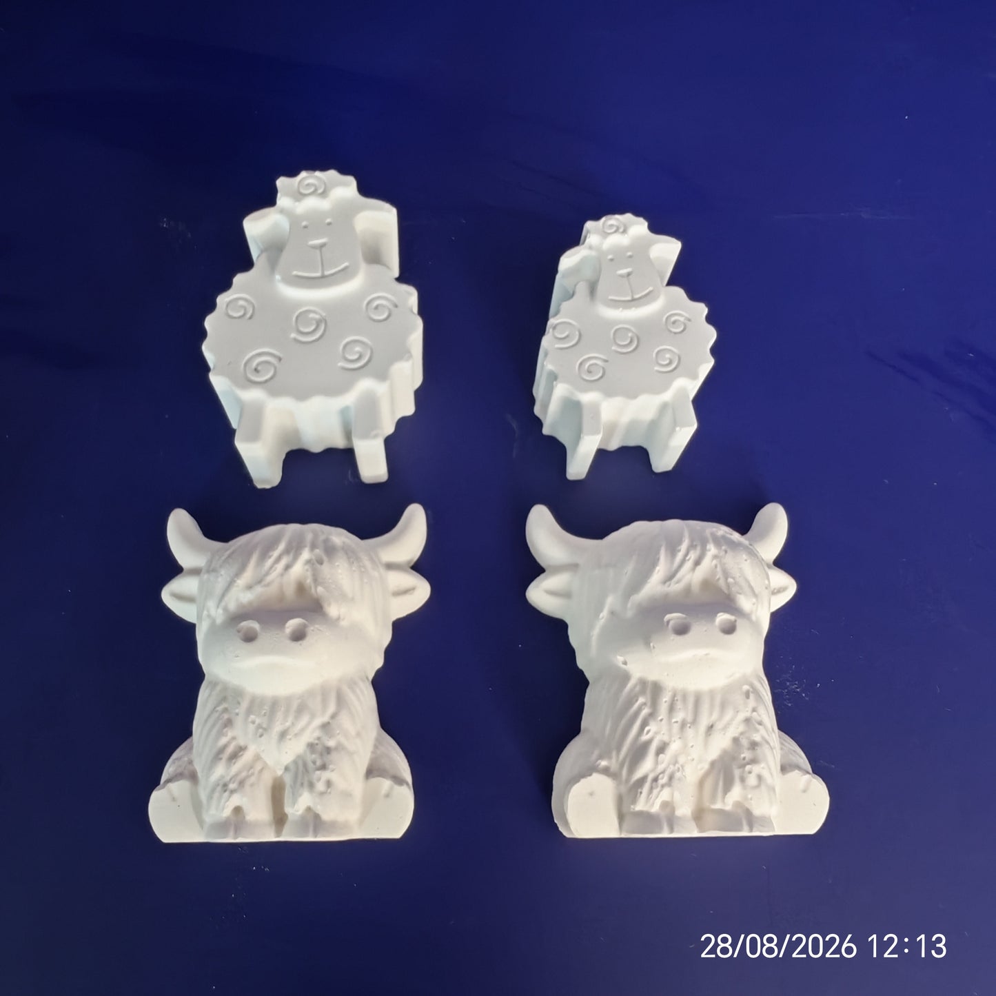 Highland Cows & Sheep Paintable Kit
