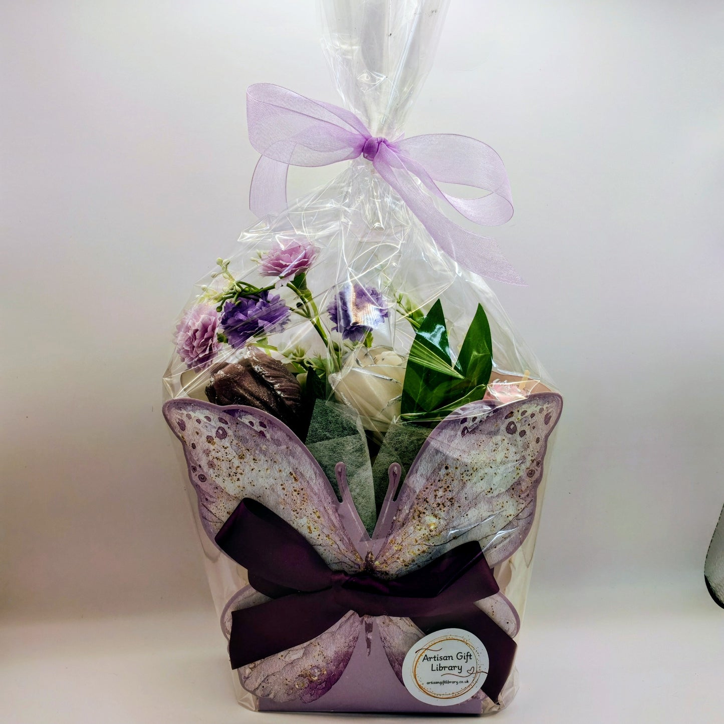 Lilac Butterfly Candle Bouquet