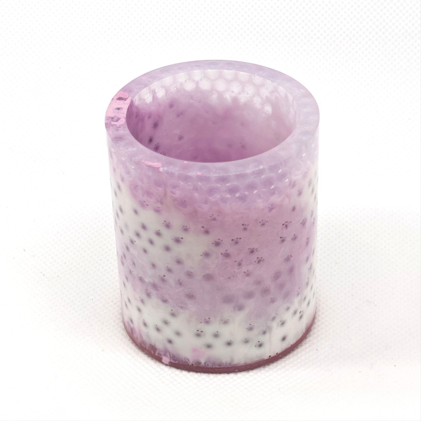 Pen Pot Pastel Purple with Bubbles