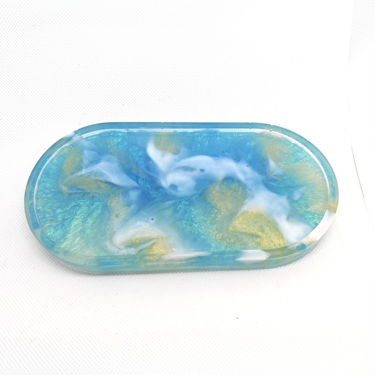 Oval Tray with Sea Design