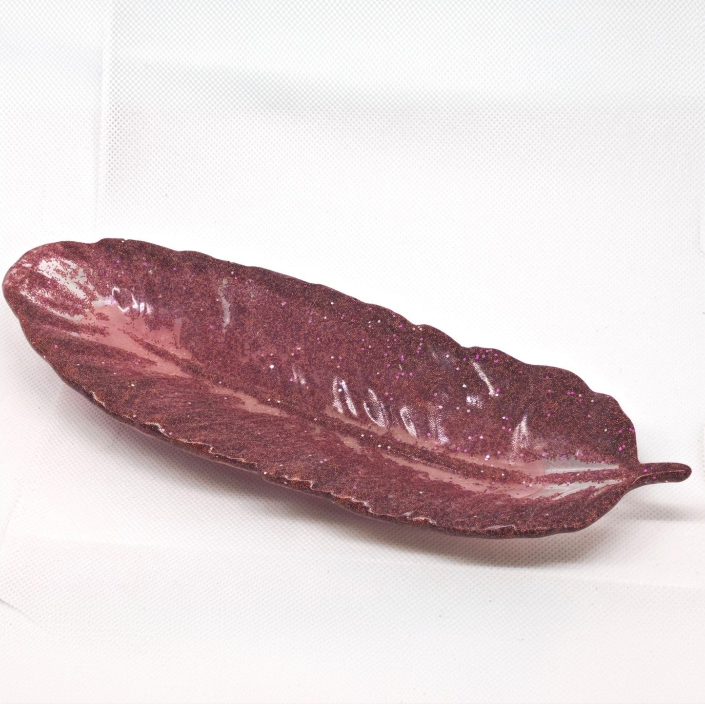 Feather Tray Mauve Sparkle