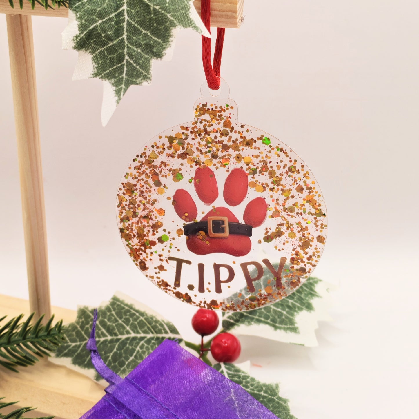 Bauble Decoration Personalised Paws