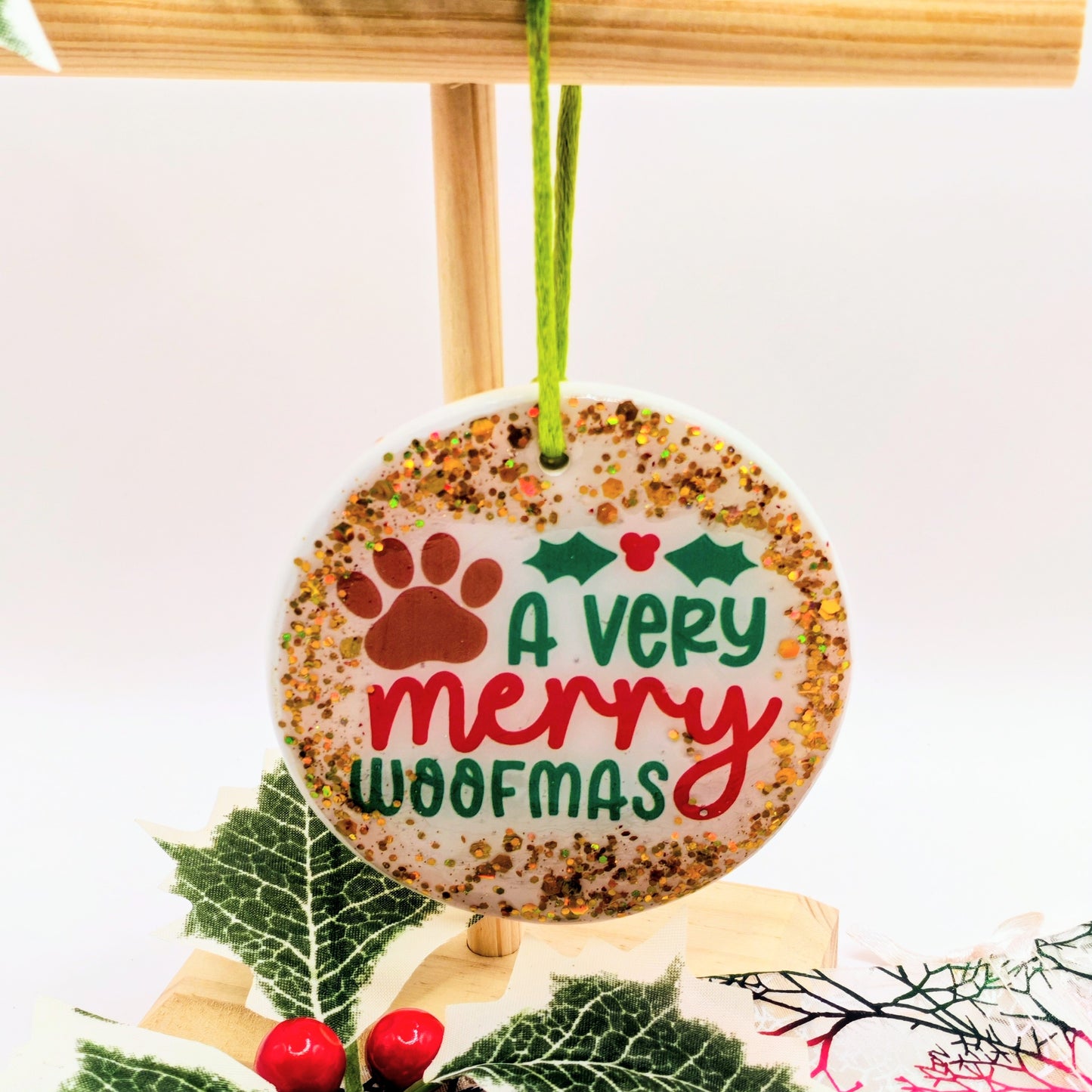 Ceramic Round Tree Decoration A Very Merry Woofmas