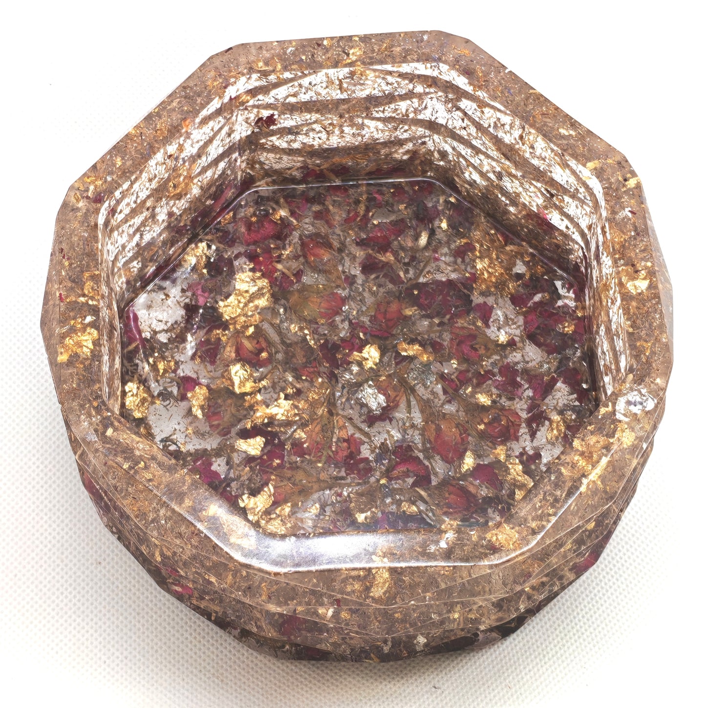 Jewel Cut Bowl Rosebud and Petal