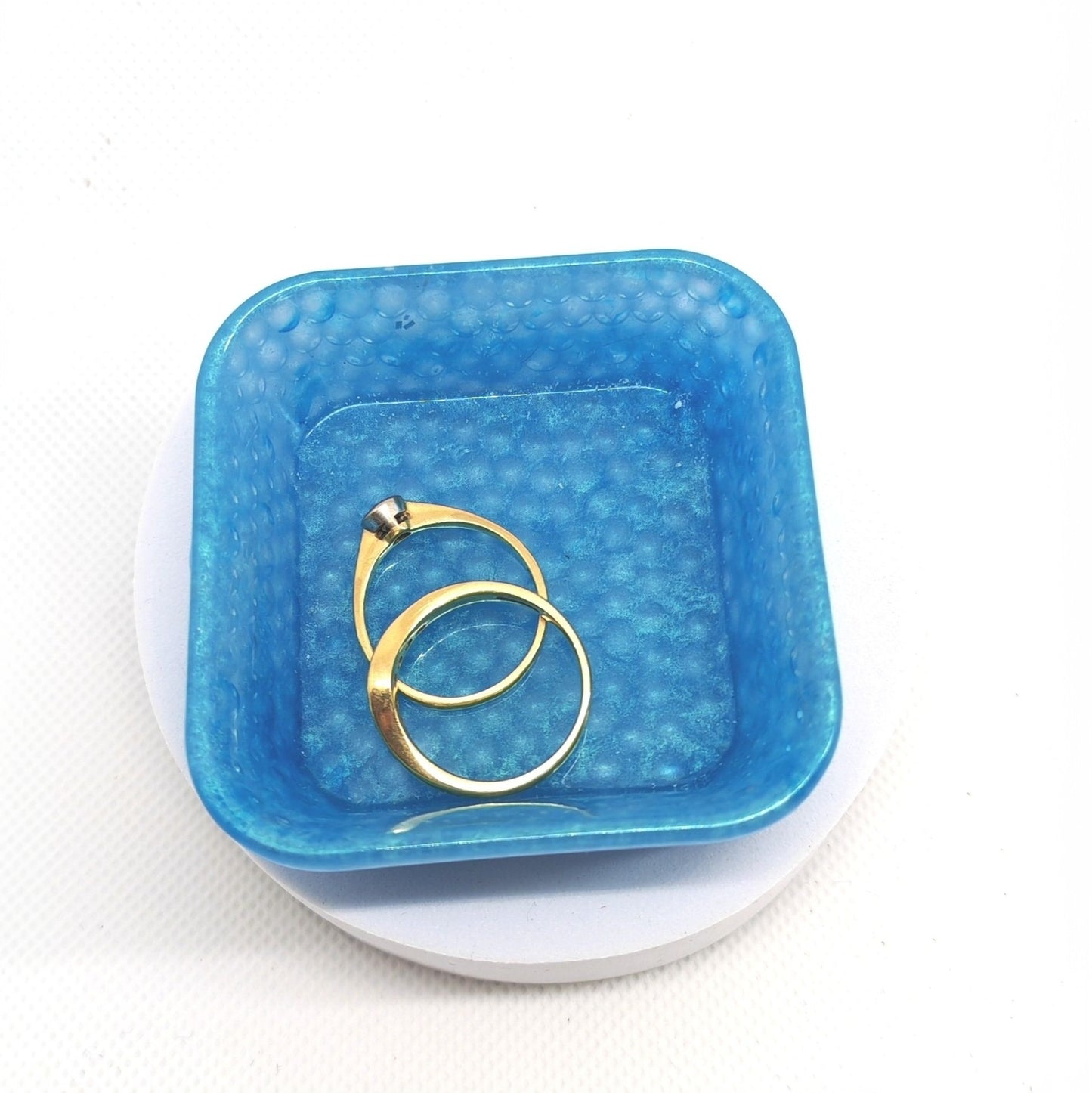 Square Ring Tray Ocean Colours with Bubbles