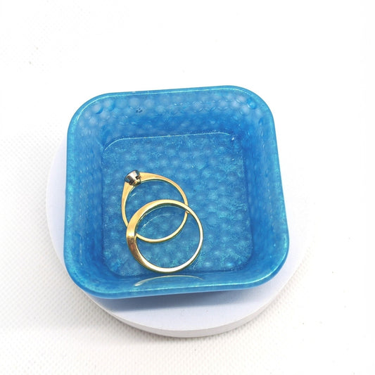 Square Ring Tray Ocean Colours with Bubbles