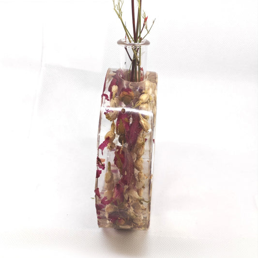 Irregular O Vase with Dried Flower Buds
