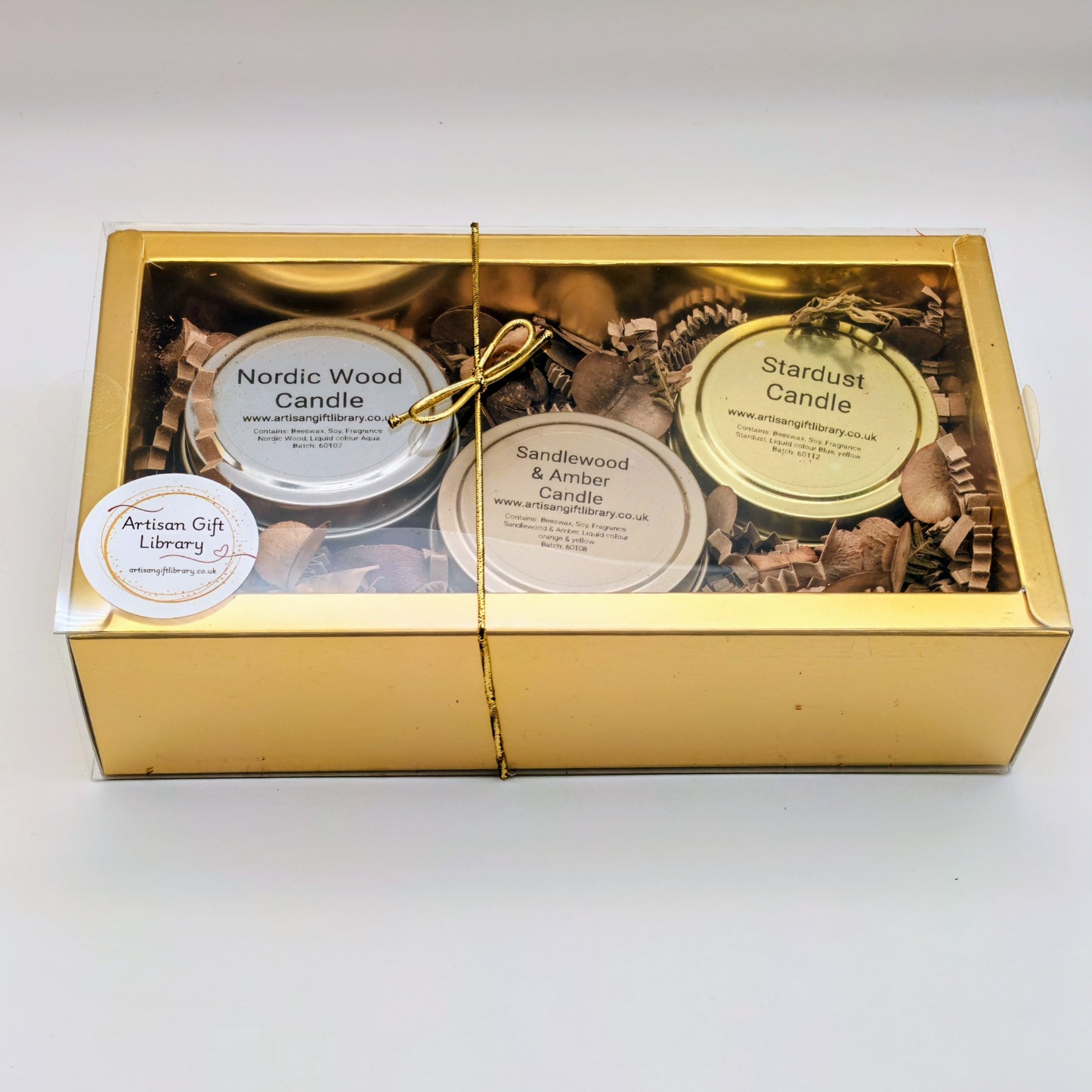 Gift Box of 3 Earthy Scented Candle Tins