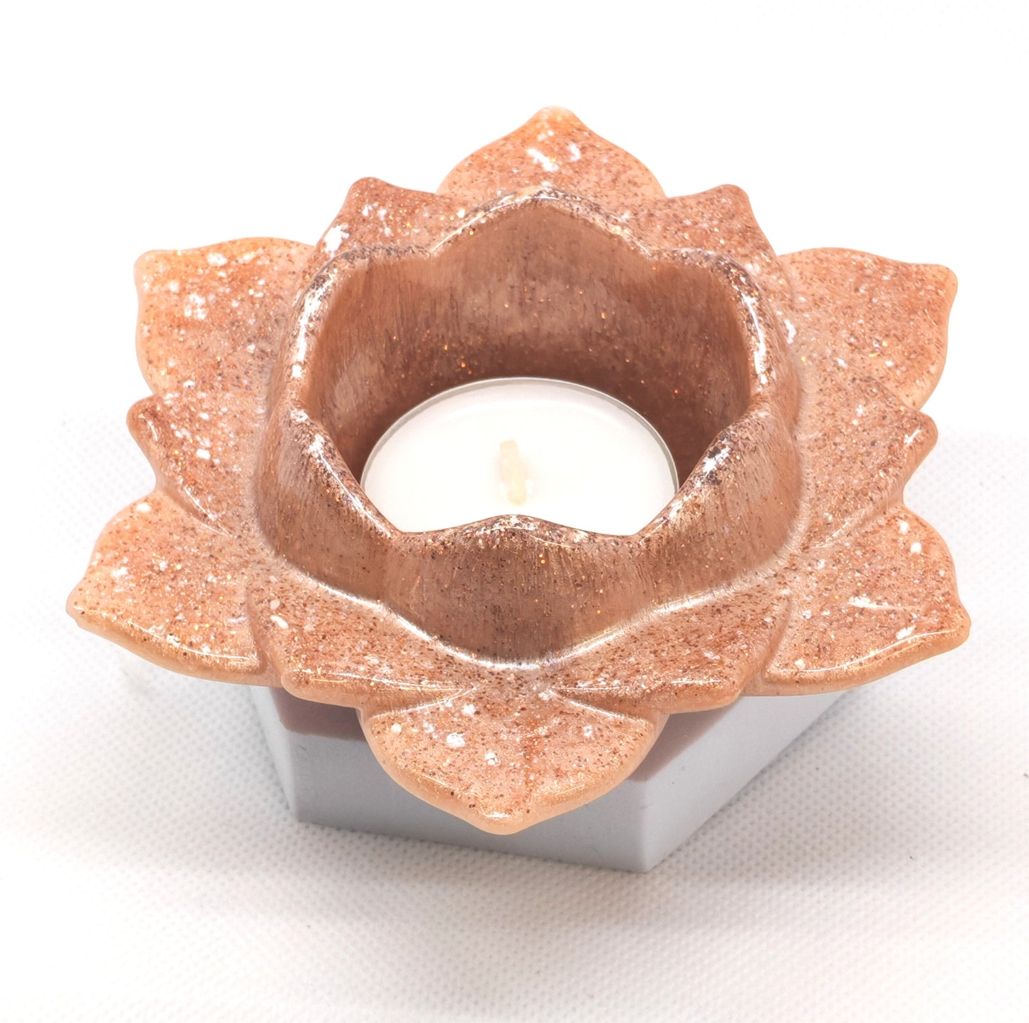 Waterlily Tealight holder Autumn colours