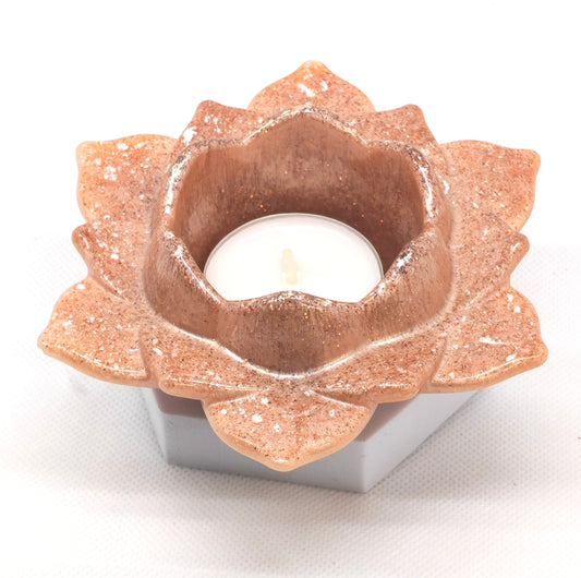 Waterlily Tealight holder Autumn colours