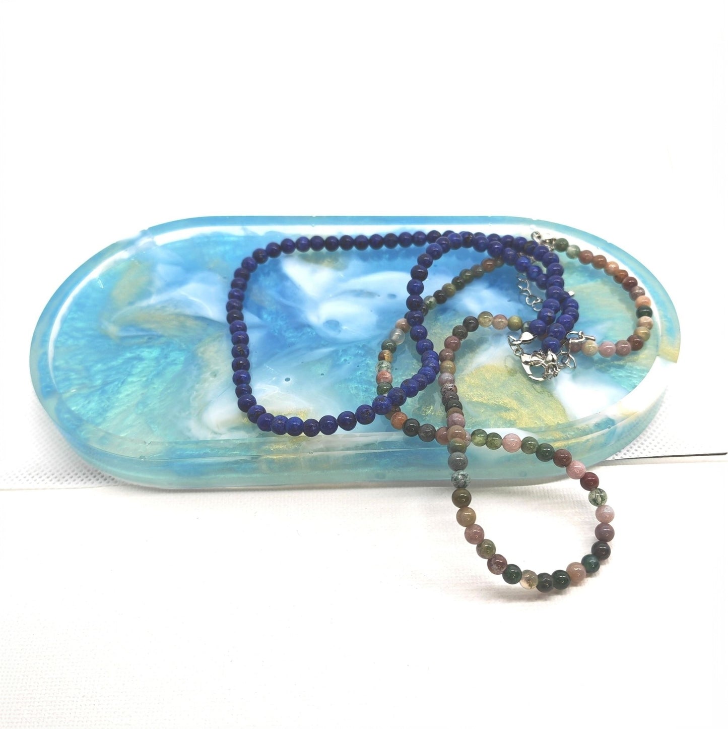 Oval Tray with Sea Design