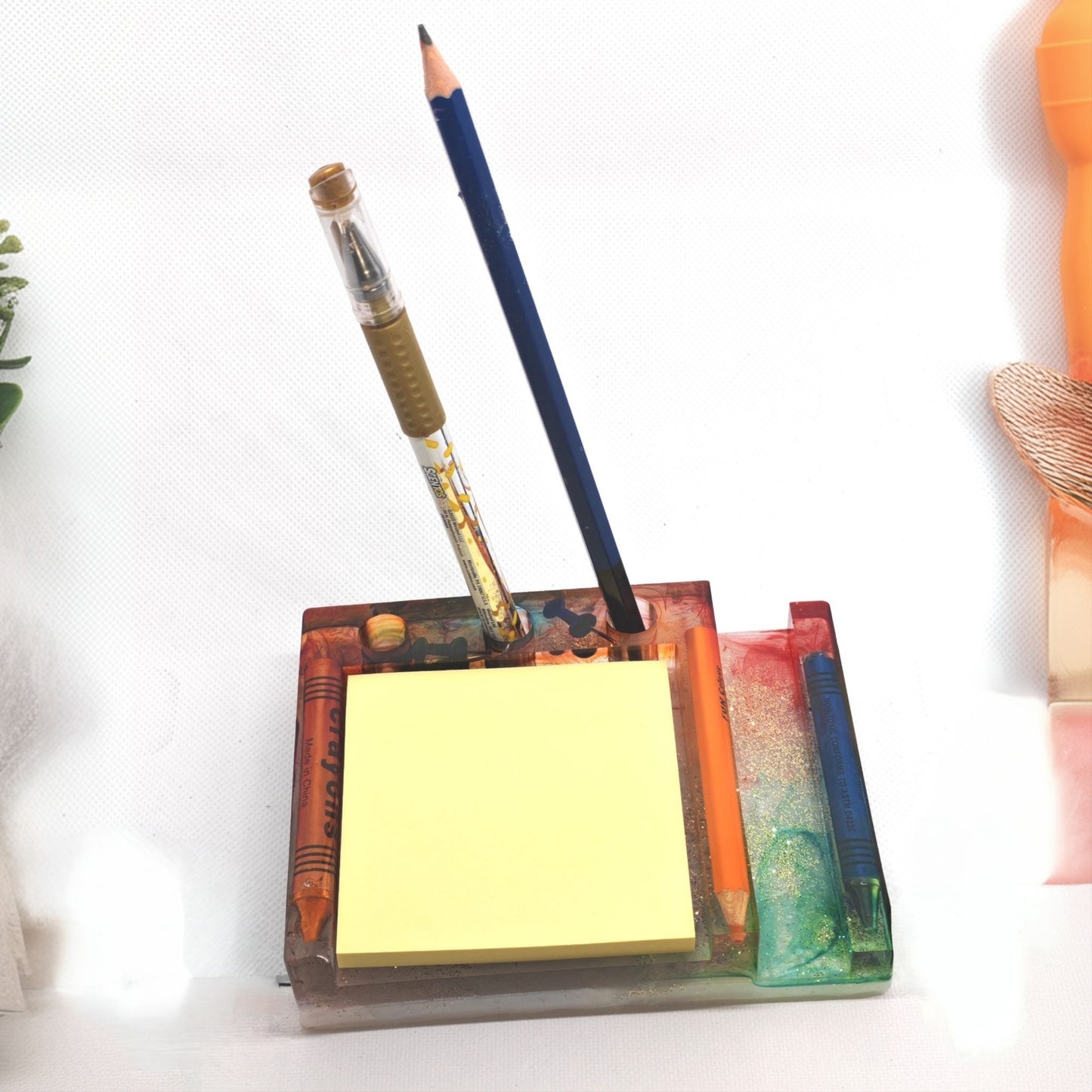 Desk Tidy School Design with Post It Notes