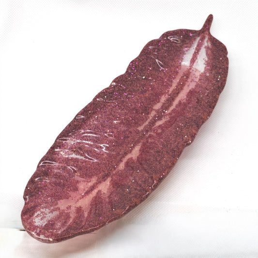 Feather Tray Mauve Sparkle