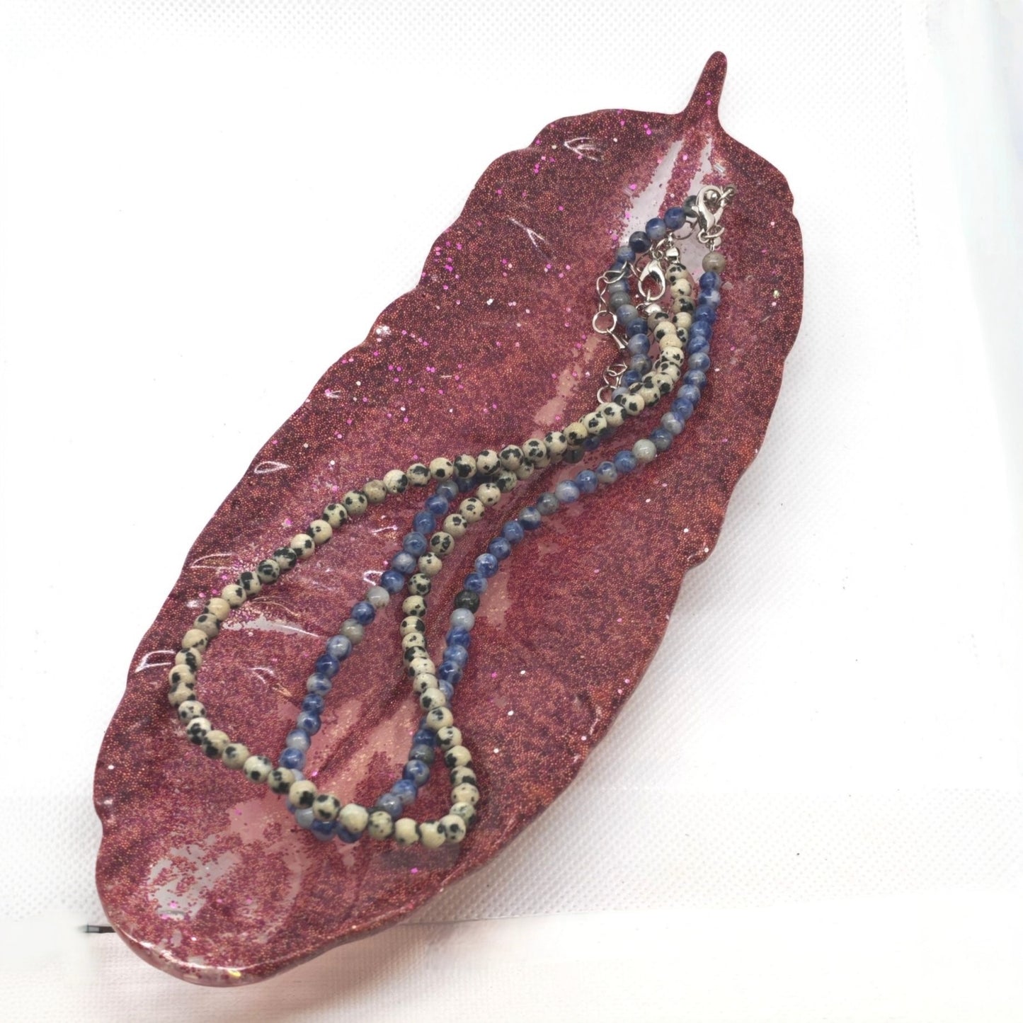 Feather Tray Mauve Sparkle