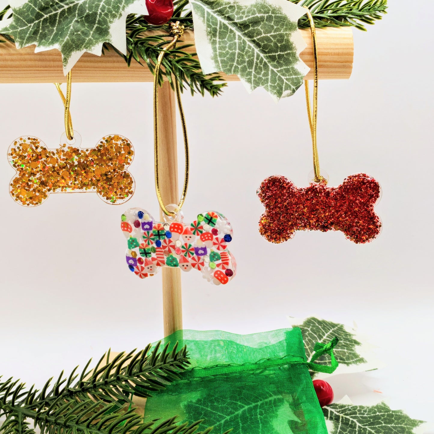 Mini Bone Tree Decoration Set of 3