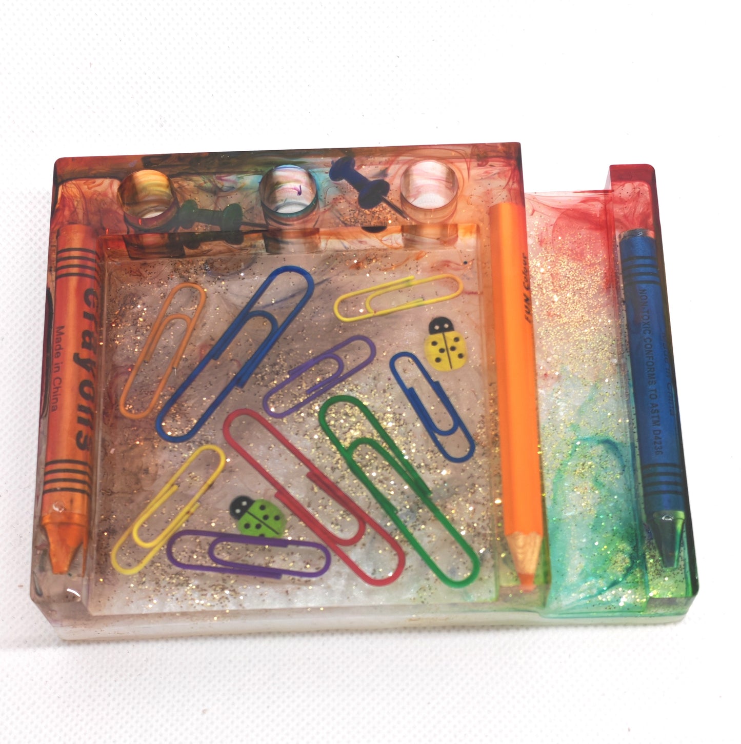 Desk Tidy School Design with Post It Notes