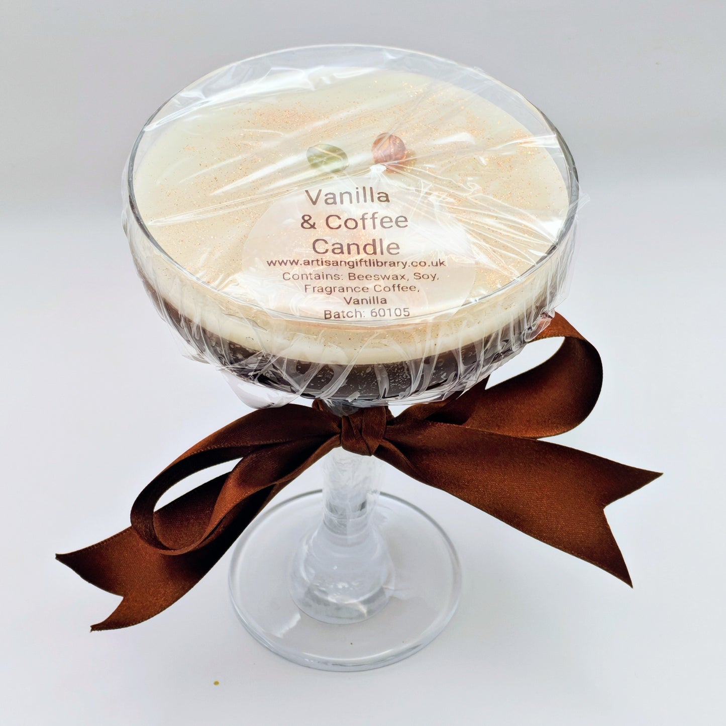 Vanilla and Coffee Cocktail Glass Candle