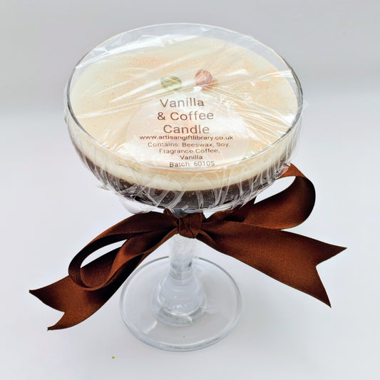 Vanilla and Coffee Cocktail Glass Candle