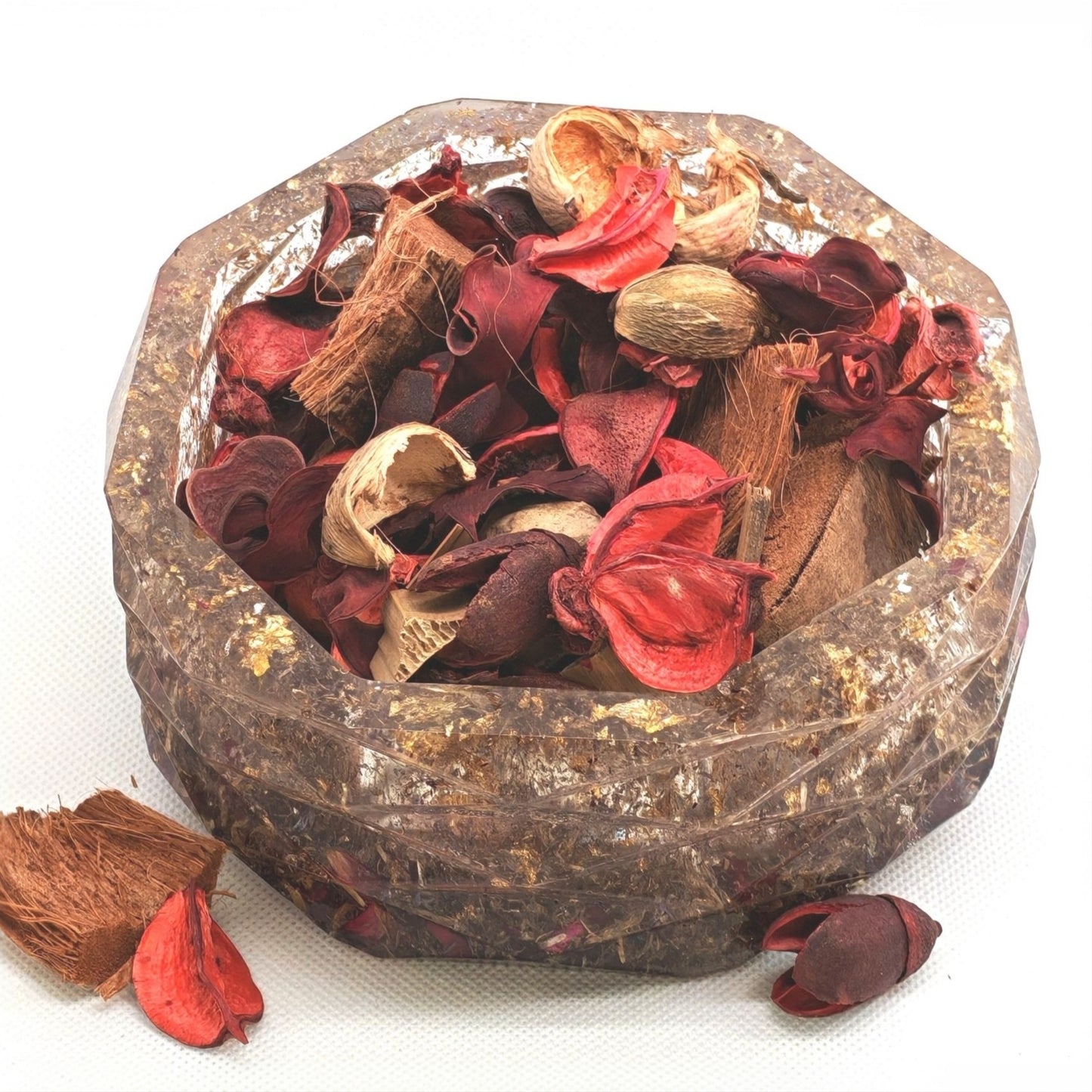 Jewel Cut Bowl Rosebud and Petal