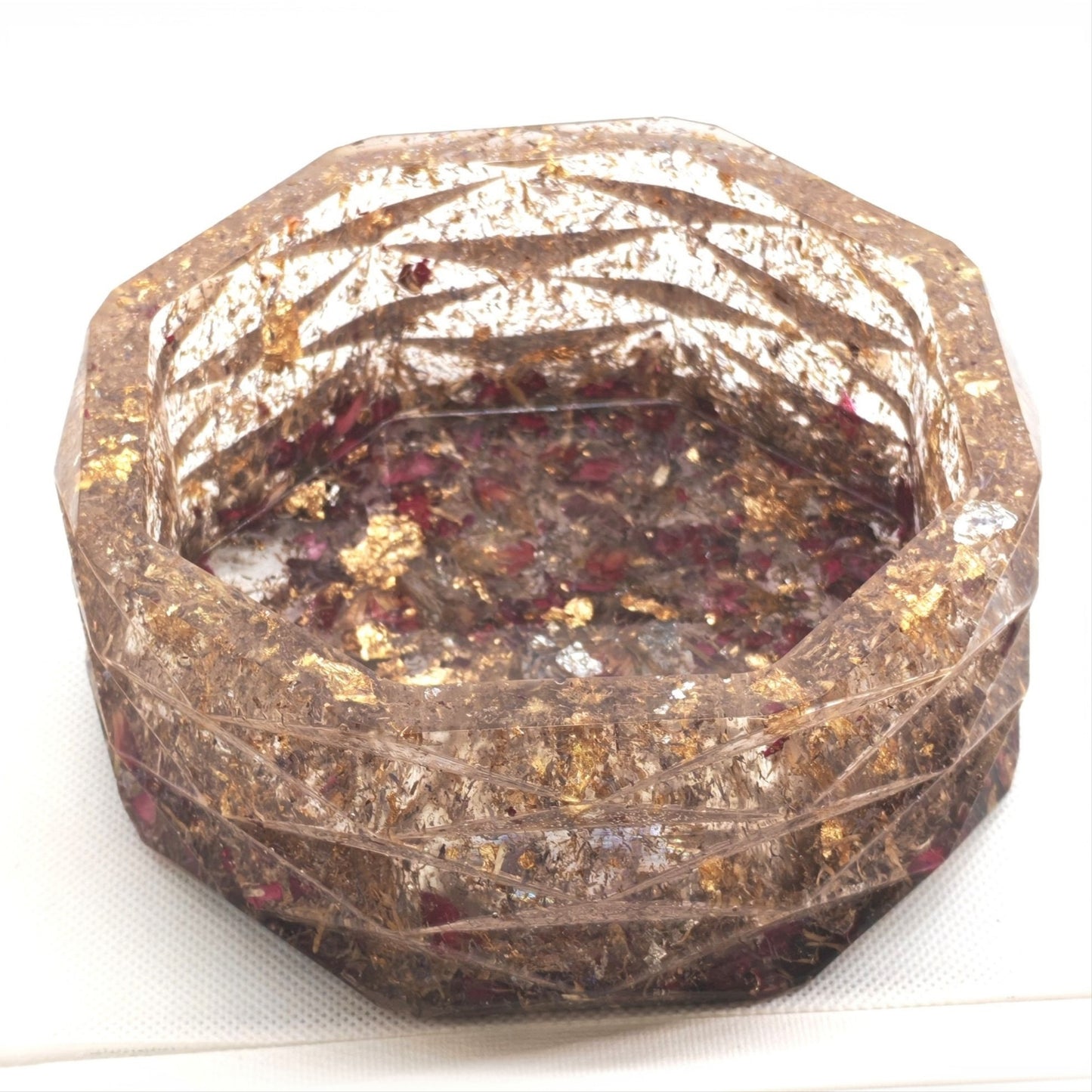 Jewel Cut Bowl Rosebud and Petal