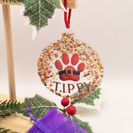 Bauble Decoration Personalised Paws