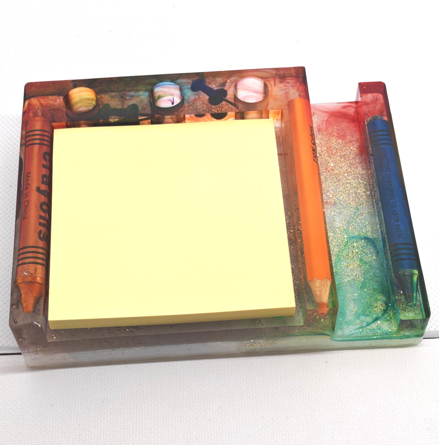 Desk Tidy School Design with Post It Notes