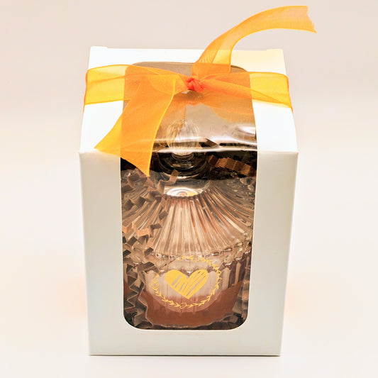 Glass trinket box with vanilla and passionfruit candle